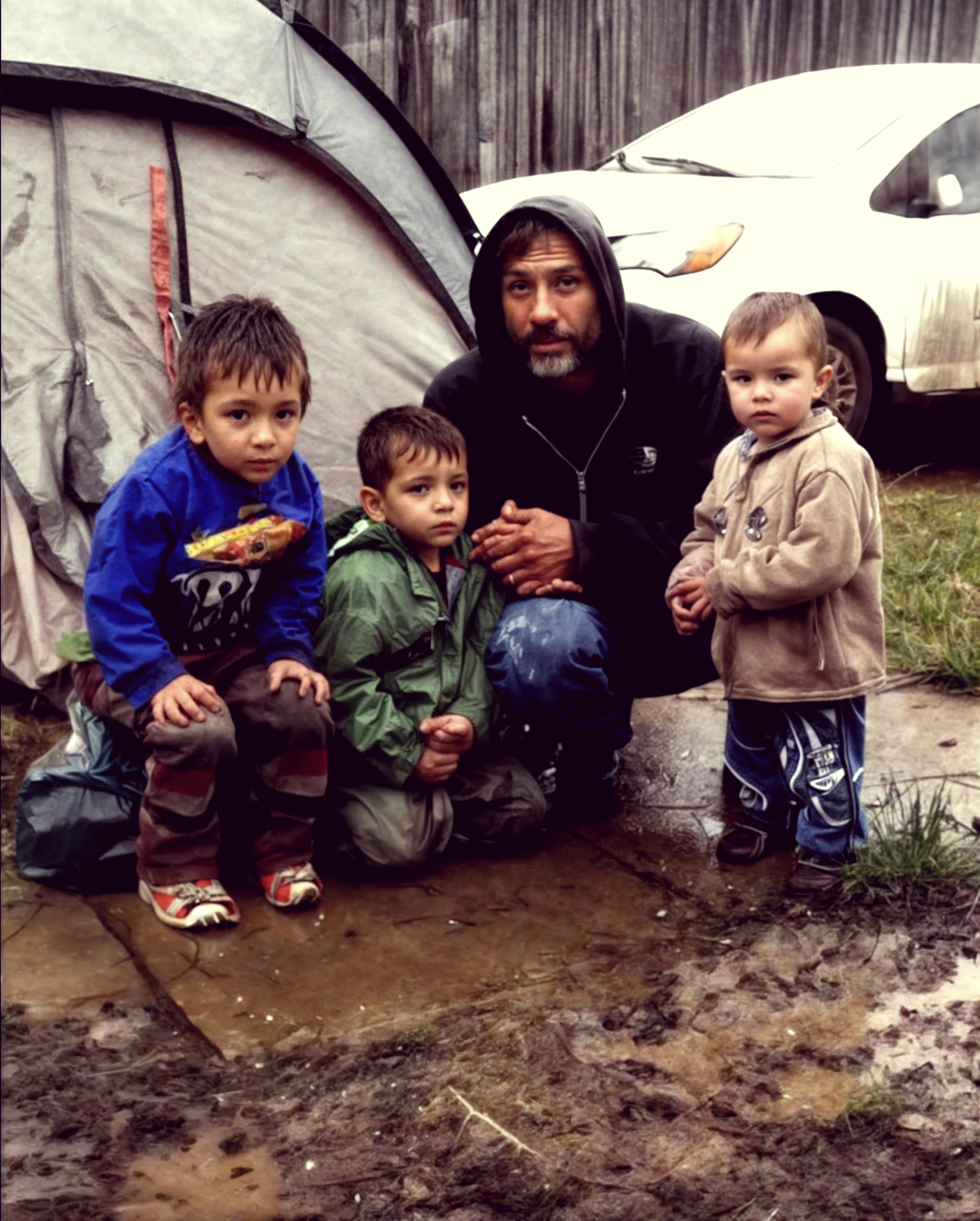 A father of three, living in a tent with his children, generously offered his last two dollars to a stranger at a gas station, expecting nothing in return