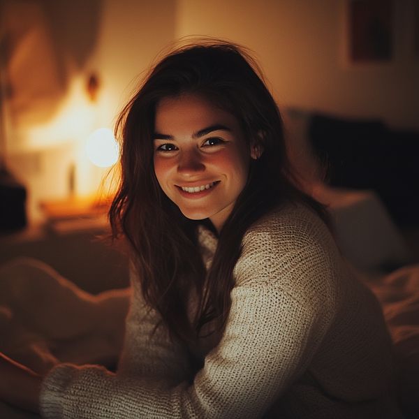 A smiling young woman